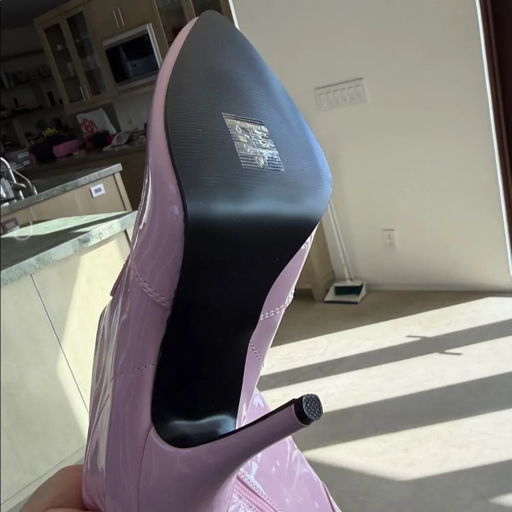 Pleaser Light Pink Over-the-Knee Boots